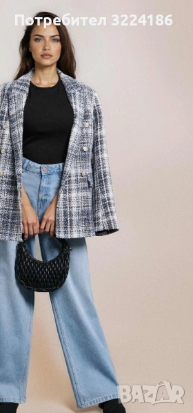 Плътно дамско сако с подплата ХС размер, снимка 1