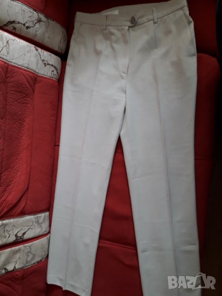 Дамски панталон цвят светъл слонова кост, снимка 1