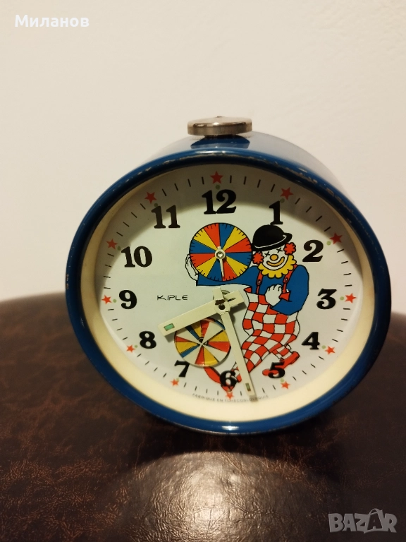 Стар анимиран будилник, настолен часовник, снимка 1