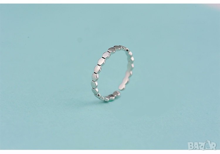 Тотална разпродажба - 50% Сребърен пръстен регулируем /6312/, снимка 1
