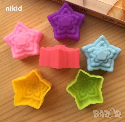 Звезда силиконов молд форма за бонбон шоколад гипс сапун калъп декор, снимка 1