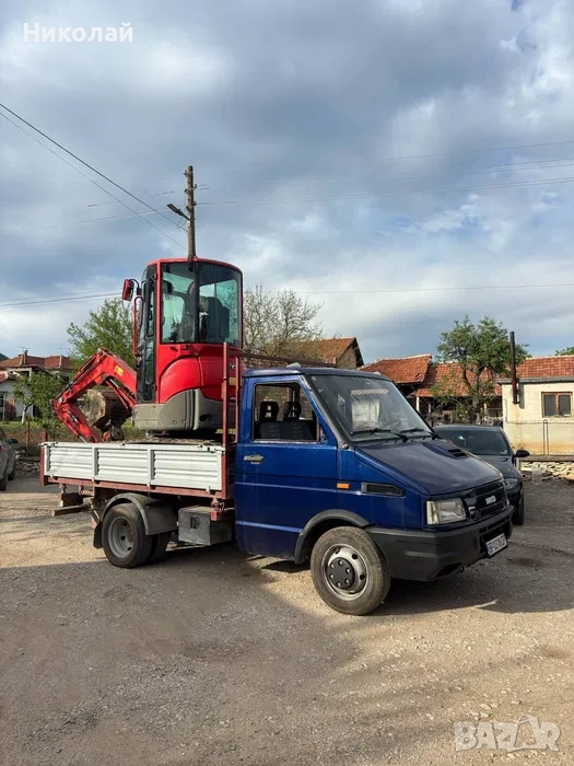 Услуги с тристранен самосвал и мини багер,хамалски услуги, снимка 1