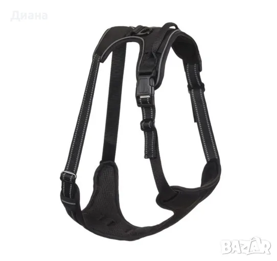 Регулируем нагръдник за кучета с голяма талия - размер XL 60 - 95 см, устойчив на разкъсване, в чере, снимка 1