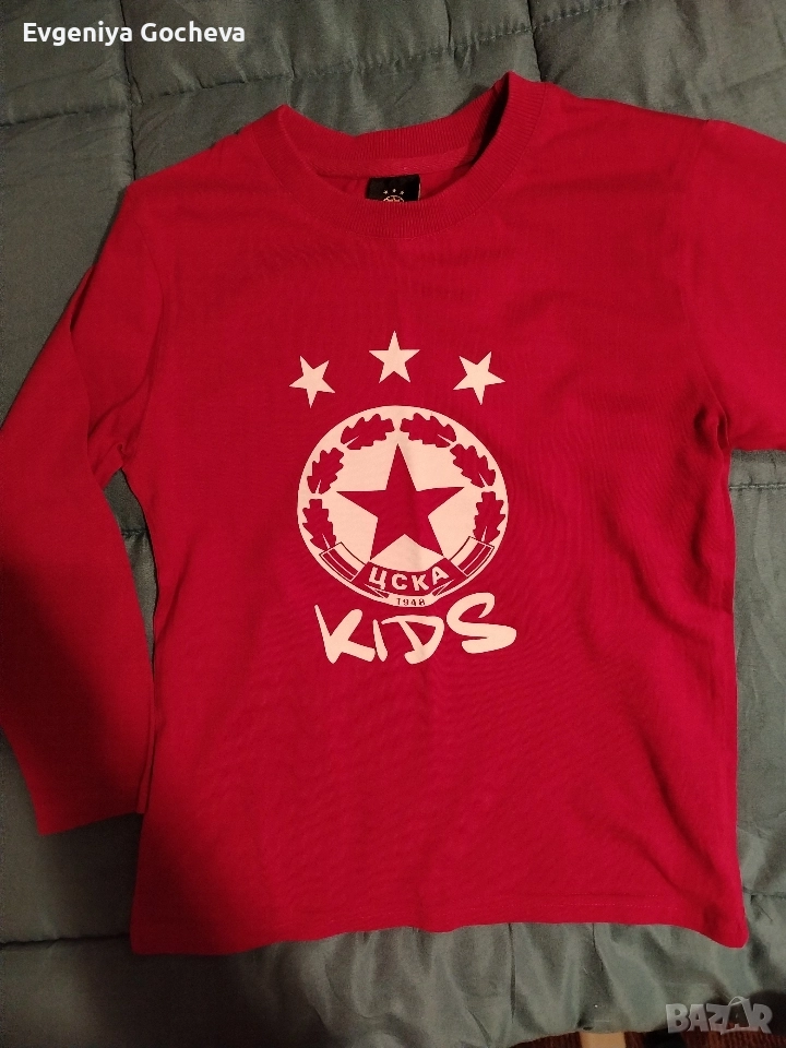 фен ЦСКА 140 см блуза 8-9 год , снимка 1