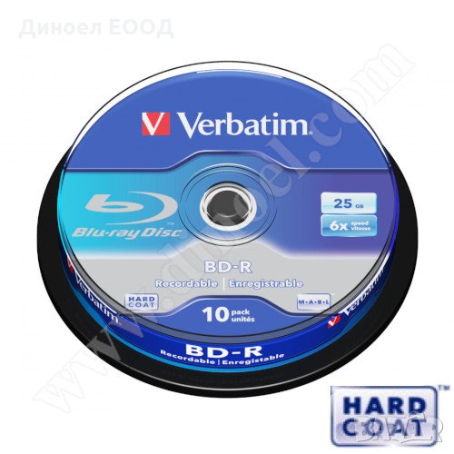 Оптичен диск BD-R Verbatim 25GB 6X опак. 10бр., снимка 1