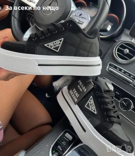 Prada Дамски Черни Маратонки Прада👟Дамски Спортни Обувки В Черен Цвят Прада, снимка 1