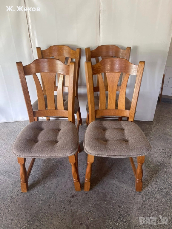 Четири дъбови стола, снимка 1