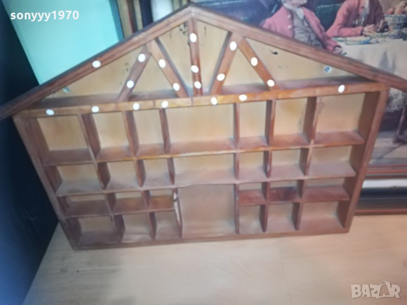 дървена къща с много отвори за бижута-колекция, снимка 1