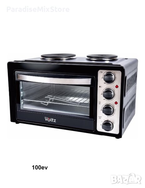 Готварска печка Voltz OV51441D45 с 2котлона-1000W\600W, 45л., черна, снимка 1