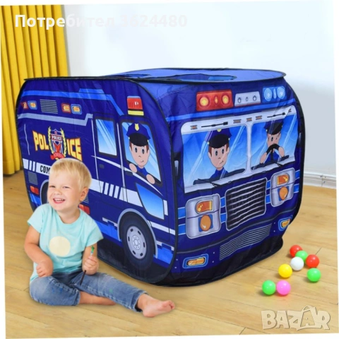 Палатка за игра полицейски микробус 4782