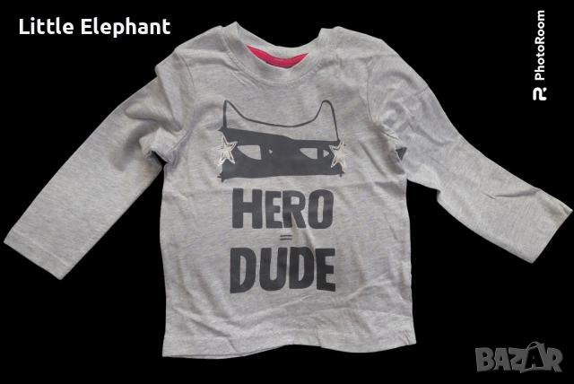 Блузка с дълъг ръкав за момченце на 2-3 години"Hero=Dude",Англия/нова