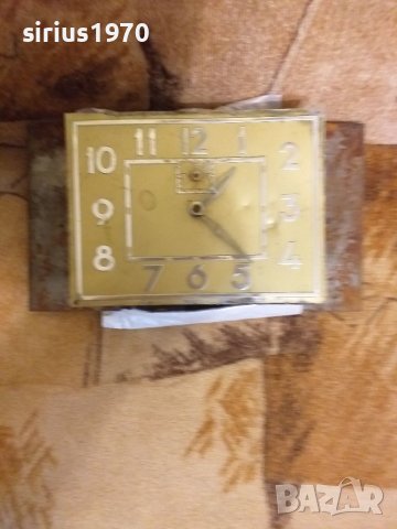 Стар каминен френски часовник механизъм работи, снимка 1 - Стенни часовници - 38054319