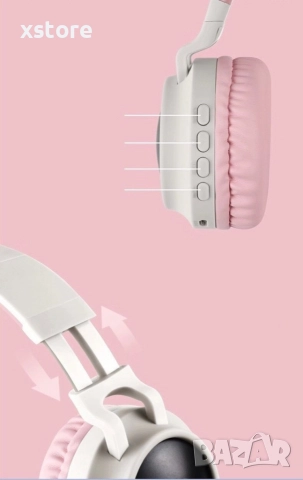 Безжични bluetooth слушалки с котешки уши за деца BT-023C - EP9, снимка 4 - Други - 52796335