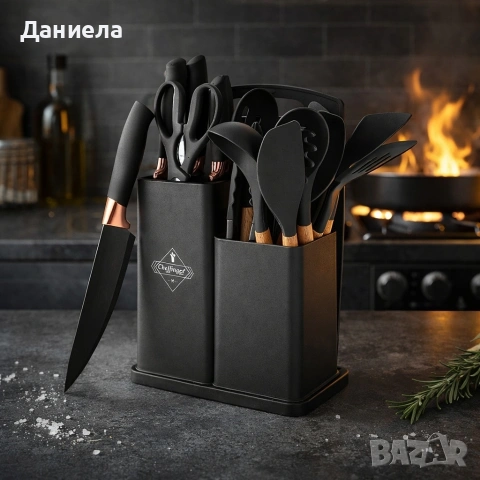 Кухненски комплект от 19 части Cheffinger KSUT01 , снимка 5 - Прибори за хранене, готвене и сервиране - 53207383