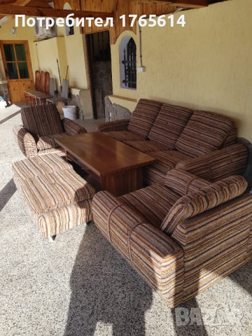 Холна гарнитура заедно с масичка, снимка 3 - Дивани и мека мебел - 53073130