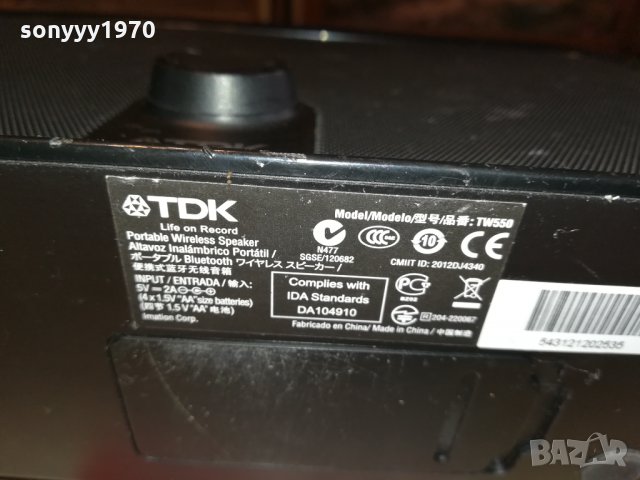 tdk tw550 bluetooth aux usb-внос france 2801221756, снимка 10 - Bluetooth тонколони - 35593646