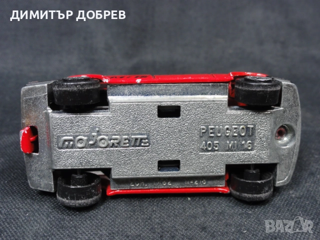 СТАРА РЕТРО МЕТАЛНА КОЛИЧКА PEUGEOT 405 MAJORETTE FRANCE, снимка 6 - Колекции - 53151641