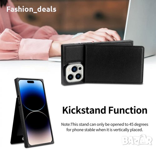Нов черен Калъф Кейс Гръб за защита телефон iPhone 14 Pro Max Айфон 6,7 инча Държач за карти, снимка 4 - Калъфи, кейсове - 39574239