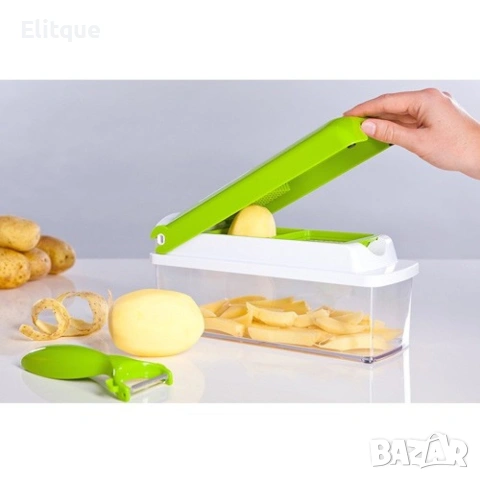 Кухненско ренде с контейнер Nicer Dicer Plus – 13 части 🥕, снимка 5 - Други - 53207074