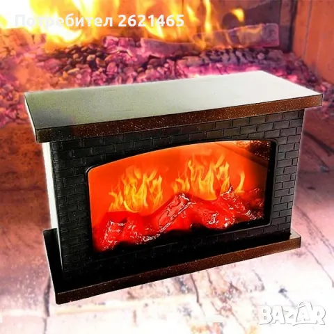 Декоративна камина с изкуствен огън, пламък за декорация с USB кабел, снимка 3 - Декорация за дома - 48144461