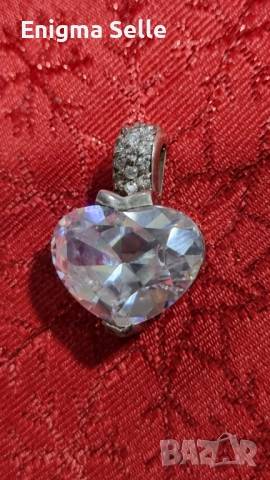 Сребърен медальон, висулка сърце 925, снимка 3 - Колиета, медальони, синджири - 52879023