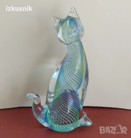 Феерична ретро котка от муранско стъкло, снимка 2 - Колекции - 53154531