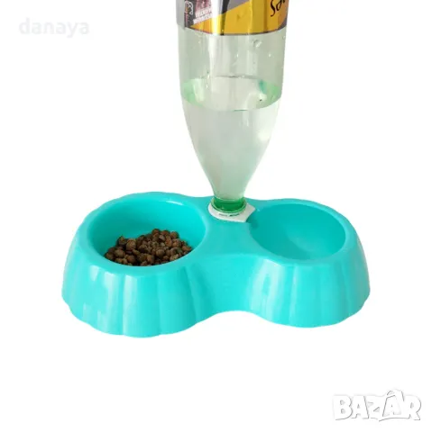 5761 Двойна купа за домашен любимец с дозатор за вода, снимка 4 - За кучета - 49343959