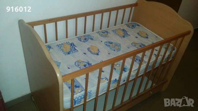 ДетскоБебешко легло с матрак Ted, снимка 2 - Мебели за детската стая - 50592746