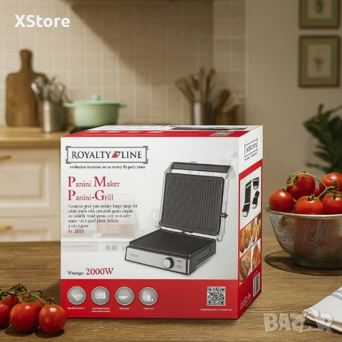 Електрически грил-тостер 2в1 Royalty Line RL-PG7933, снимка 4 - Тостери - 51628353