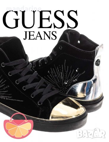 ПРОМО 🍊 GUESS № 36 🍊 Дамски кецове BLACK “GOLD & SILVER” нови с кутия, снимка 12 - Кецове - 33448698