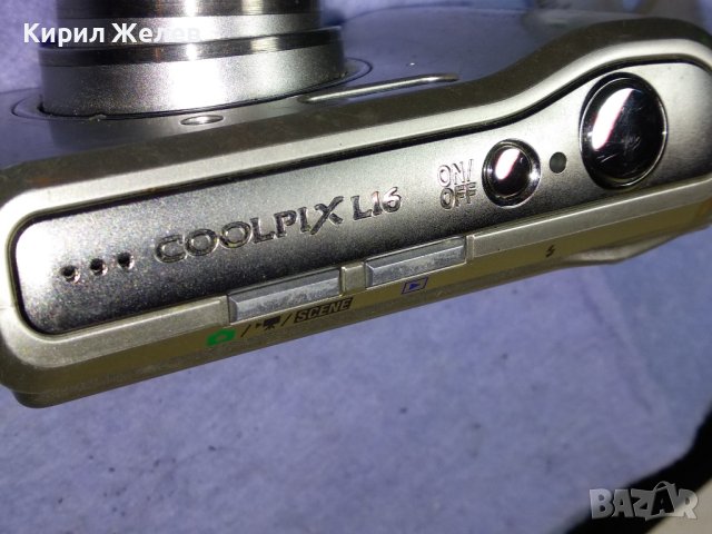 NIKON COOLPIX L16 NIKON CORP. JAPAN Стар КОЛЕКЦИОНЕРСКИ ДИГИТАЛЕН ФОТОАПАРАТ НИКОН 26089, снимка 10 - Фотоапарати - 43506376