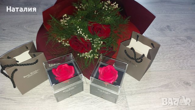 Кутия с роза и колие , снимка 5 - Бижутерийни комплекти - 43713391