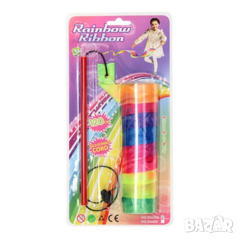 Цветна лента за танци и гимнастика с регулируема върва, снимка 5 - Други - 52041846