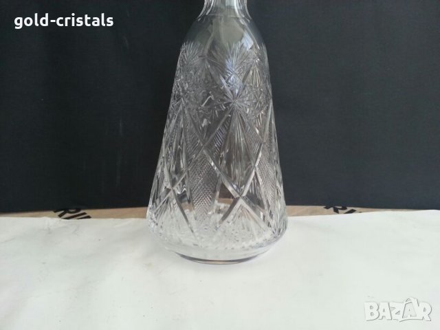 Руски кристал кристална гарафа и кристални чаши , снимка 4 - Антикварни и старинни предмети - 22630172