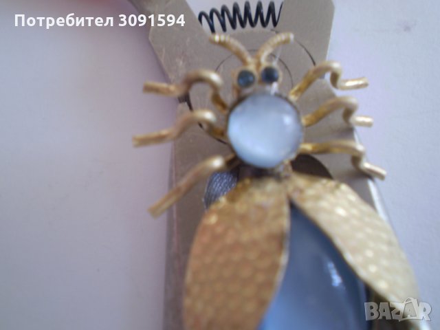 Старинна брошка бръмбар бронз, снимка 8 - Антикварни и старинни предмети - 35556995