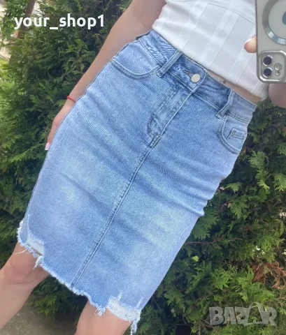 Дамска дънкова пола , снимка 3 - Поли - 50319289