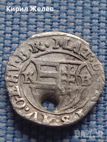 Сребърна монета денарий 1616г. Матиаш първи Кремниц Унгария 13800