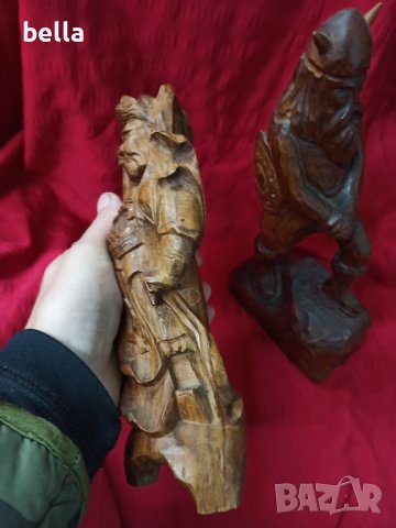 2 Дървени фигури на воини, снимка 7 - Антикварни и старинни предмети - 43988783