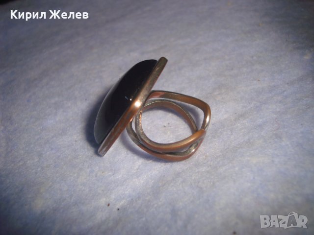 СТАР ЕФЕКТЕН ВЕЧЕРЕН ВИНТИДЖ АРТ РЕГУЛИРУЕМ МЕДЕН НИКЕЛИРАН ПРЪСТЕН 27599, снимка 7 - Пръстени - 37419743