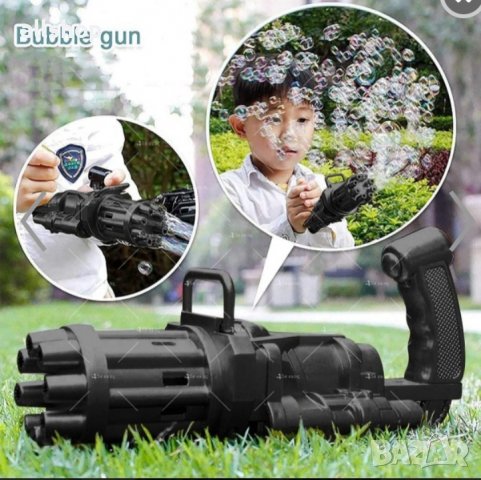 Детски пистолет за сапунени мехури с вградена батерия, снимка 1 - Други - 36915749