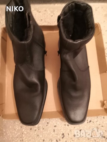 Продавам, Нови, Кожени боти с цип и подплата , снимка 10 - Мъжки боти - 35401857
