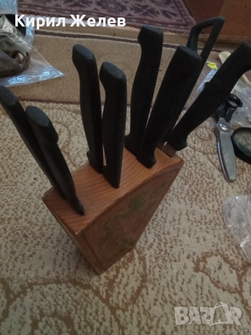 Дървена поставка за ножове 50688, снимка 5 - Антикварни и старинни предмети - 52070392