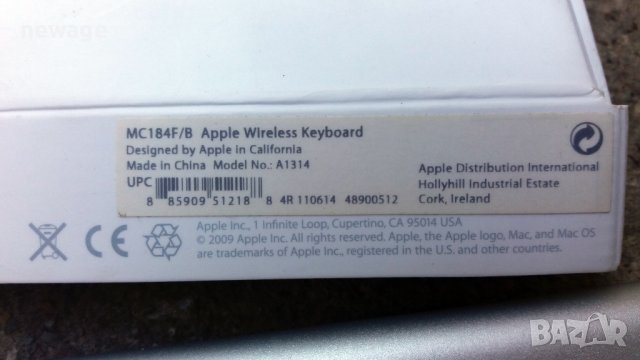 Безжична клавиатура Apple MC184F/B, снимка 3 - Лаптоп аксесоари - 37157880