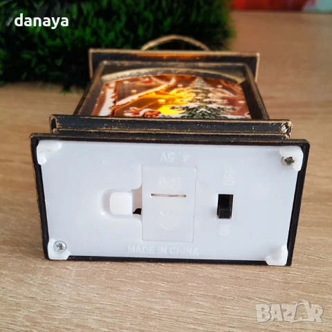 1187 Мини коледен фенер с Дядо Коледа и Снежко светеща коледна украса, снимка 5 - Декорация за дома - 35003060