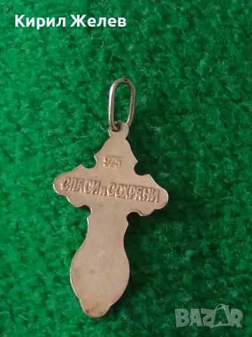 Старо сребърно кръстче 50632, снимка 2 - Колиета, медальони, синджири - 52360125