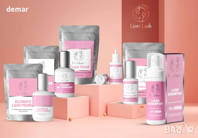 Лепило за удължаване на мигли Mega Hold Liore Lash (5 ml) / 1-2 секунди изсъхване, снимка 8 - Други - 49254675