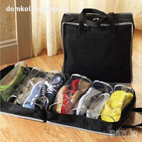 Чанта органайзер за обувки, 6 чифта, Червен и Черен цвят, снимка 6 - Други - 40661974