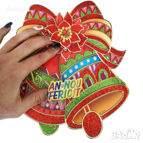 5337 Хартиена 3D коледна украса за стена Камбанки, 23 cm, снимка 2 - Декорация за дома - 47938578