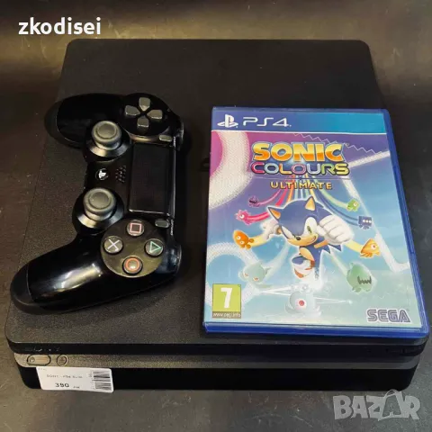 Конзола SONY - PS4 SLIM с 1бр. джойстик и 1бр. игра