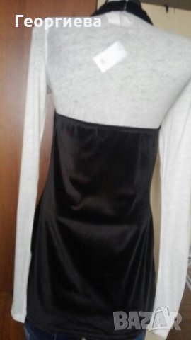 Черен дамски топ  - кадифе 💎 S/М, M💎  арт.295 , снимка 4 - Корсети, бюстиета, топове - 27636724